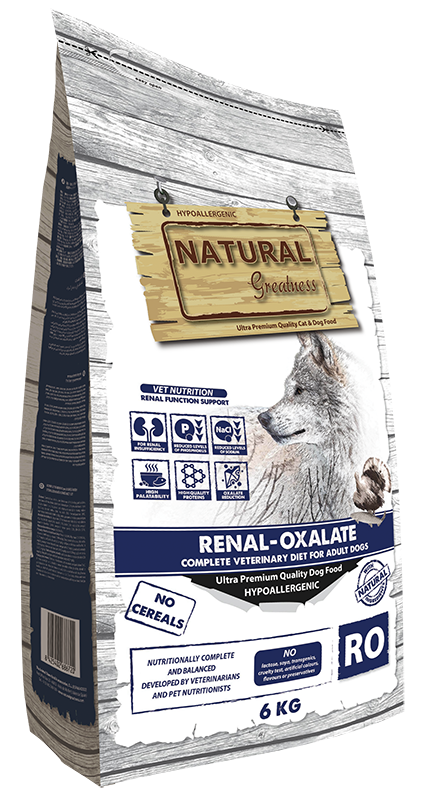 Natural Greatness Renal - Oxalate, suha veterinarska dieta za pse — uradni packshot
